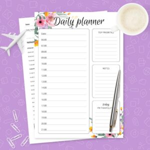 Daily Planner Templates 5 in 1 Bundle