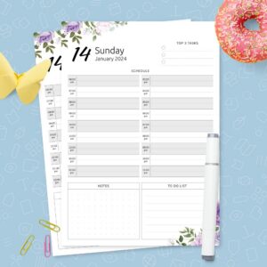 Floral Day Planner Template