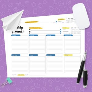 Horizontal Week at a Glance Template