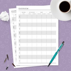 Yearly Budget Overview Template